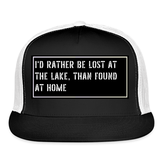 Fish Hat Funny - black/white