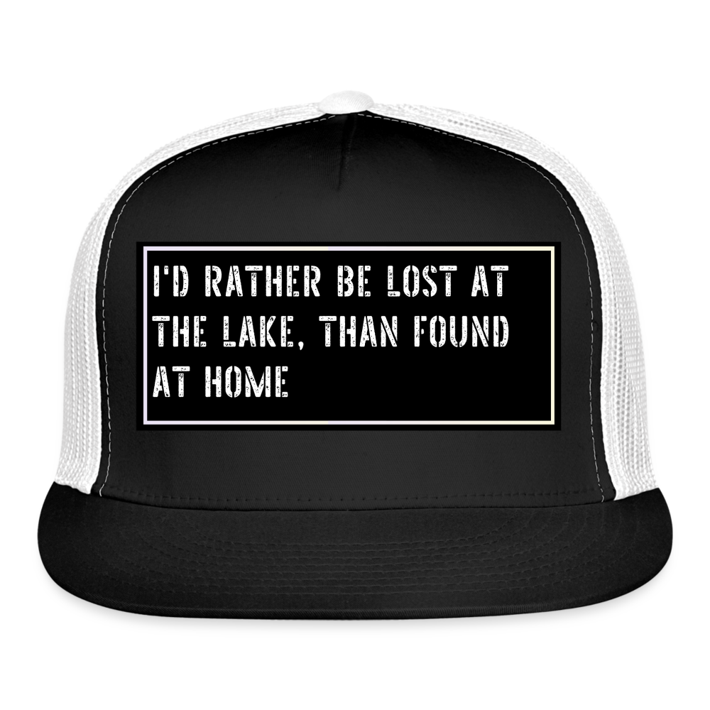 Fish Hat Funny - black/white