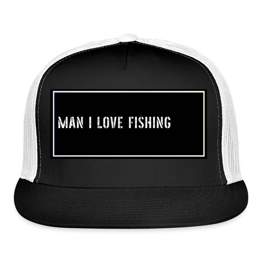 Fishing Hat Funny - black/white