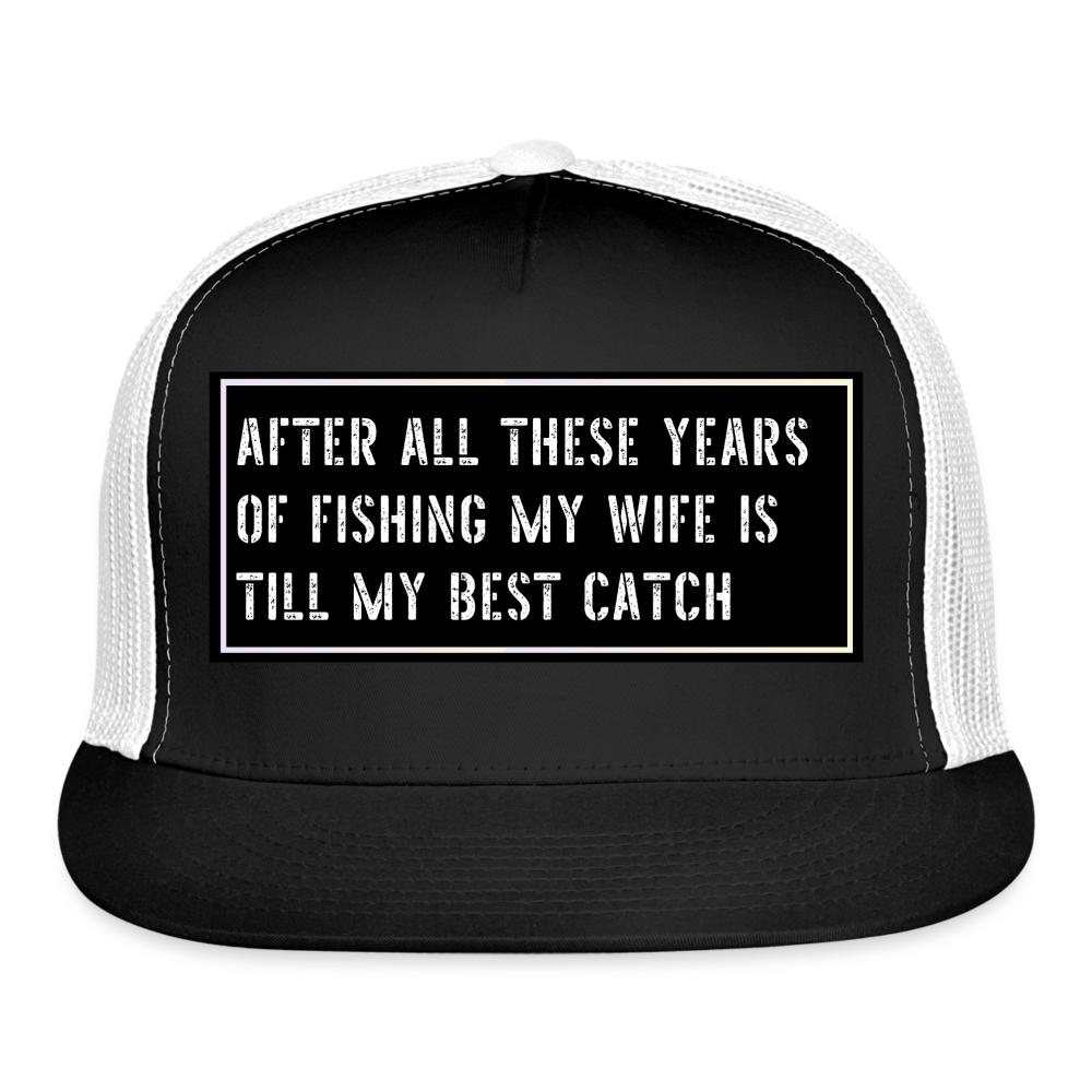 Fishing Hat Funny - black/white