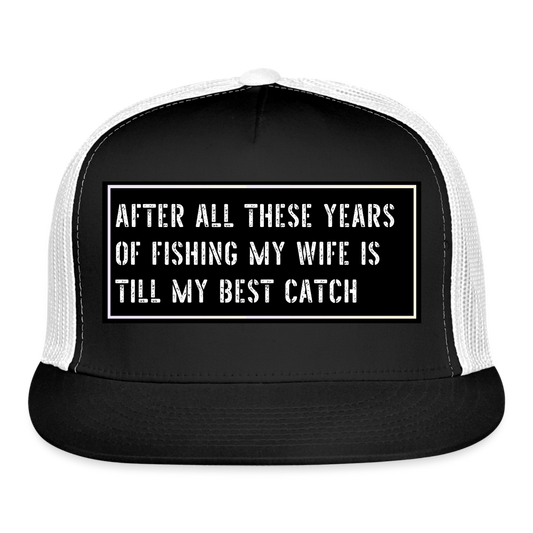 Fishing Hat Funny - black/white