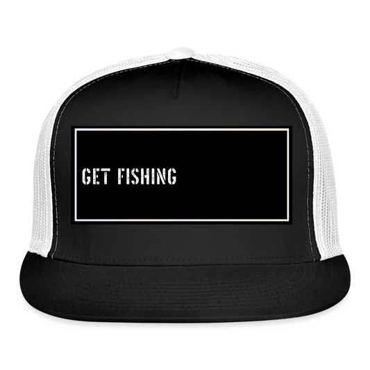Funny Fishing Cap - black/white