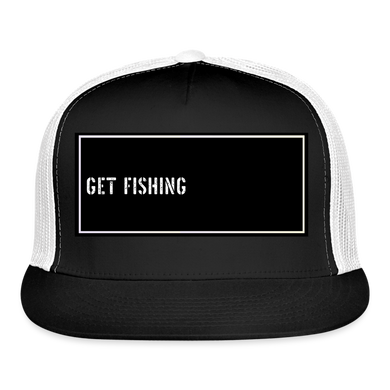 Funny Fishing Cap - black/white