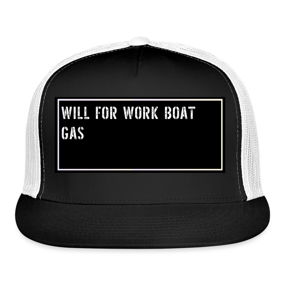 Fish Hat Funny - black/white