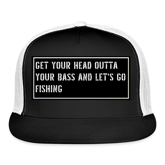 Fishing Hat Funny - black/white