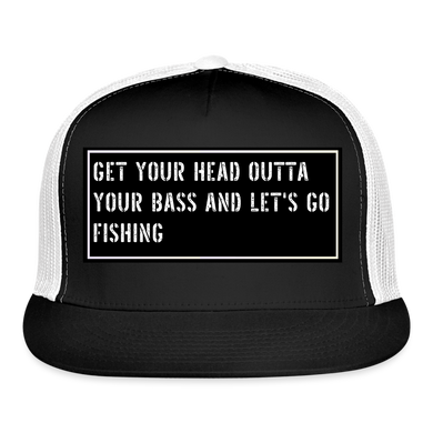 Fishing Hat Funny - black/white