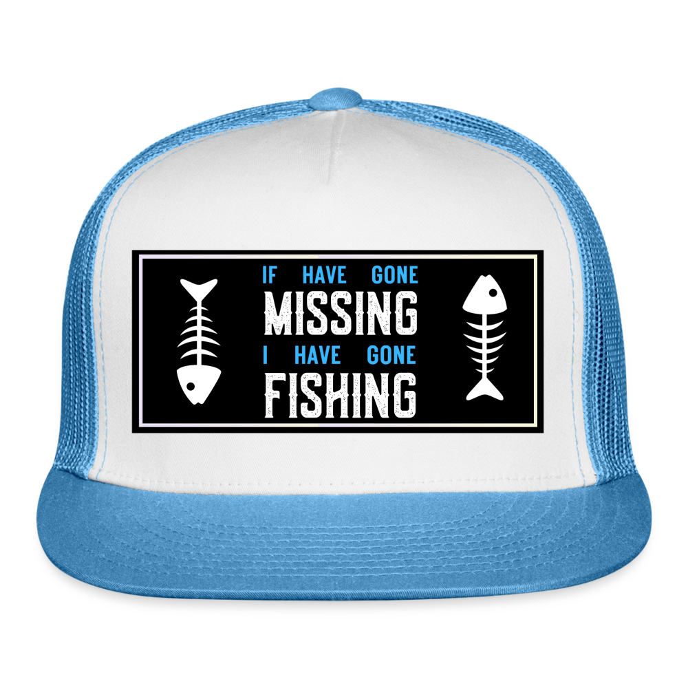 Funny Fishing Hat - white/blue