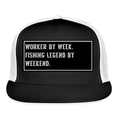 Fish Hat Funny - black/white