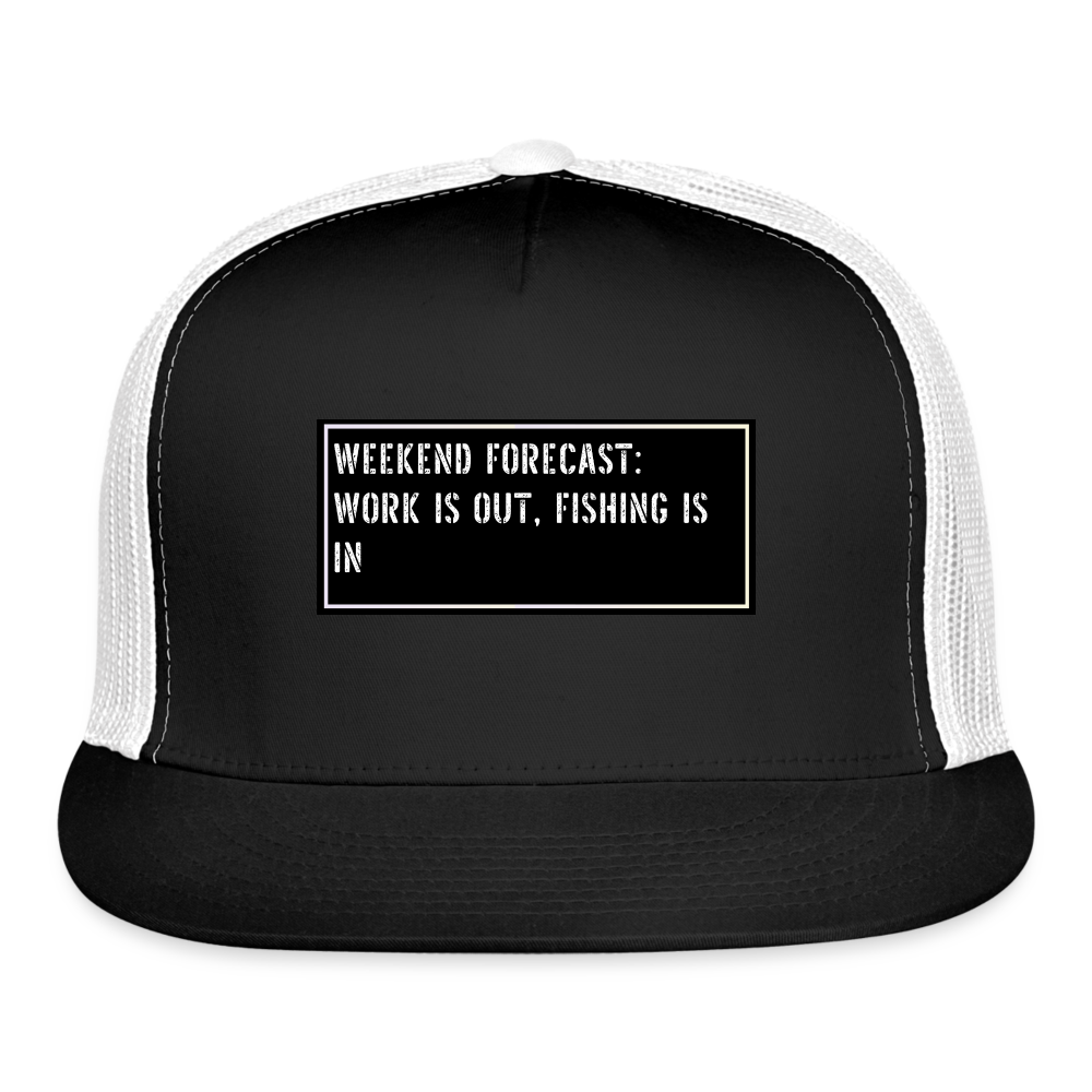 Funny Fishing Trucker Cap - black/white