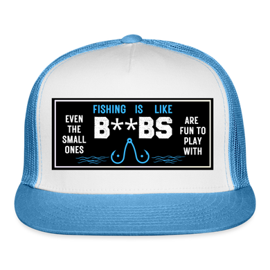 Funny Fishing Hat - white/blue