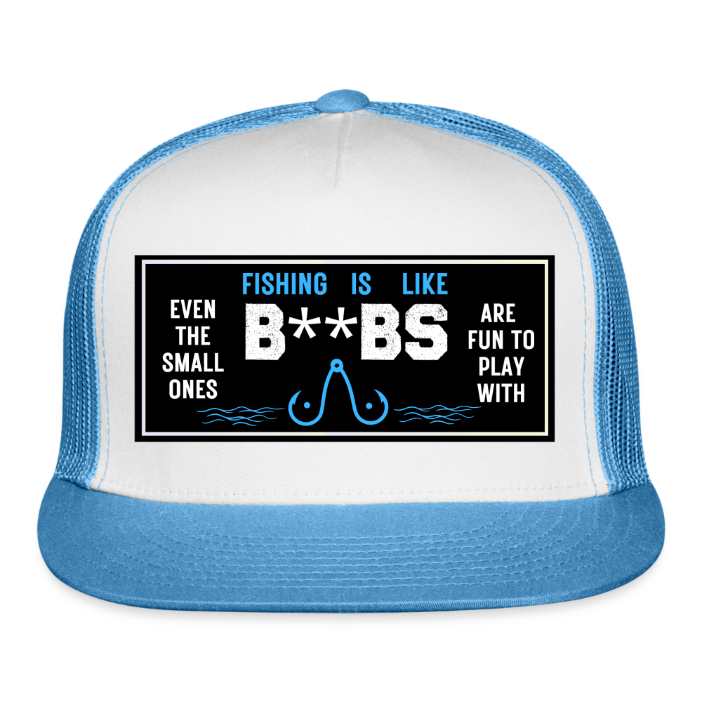 Funny Fishing Hat - white/blue