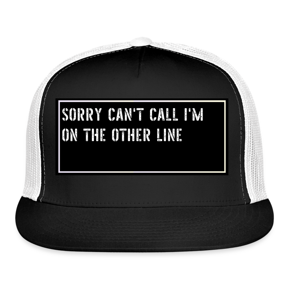 Funny Fishing Cap - black/white