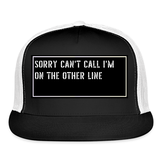 Funny Fishing Cap - black/white