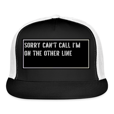 Funny Fishing Cap - black/white