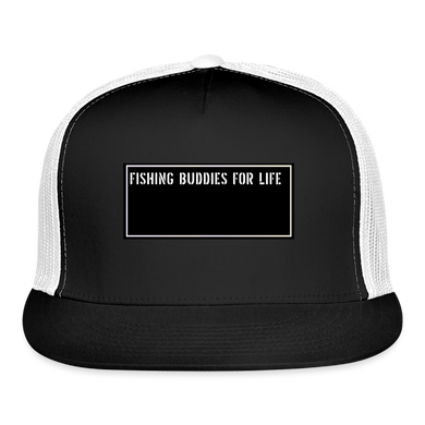Funny Fish Hat  - Fishing buddies for life - black/white