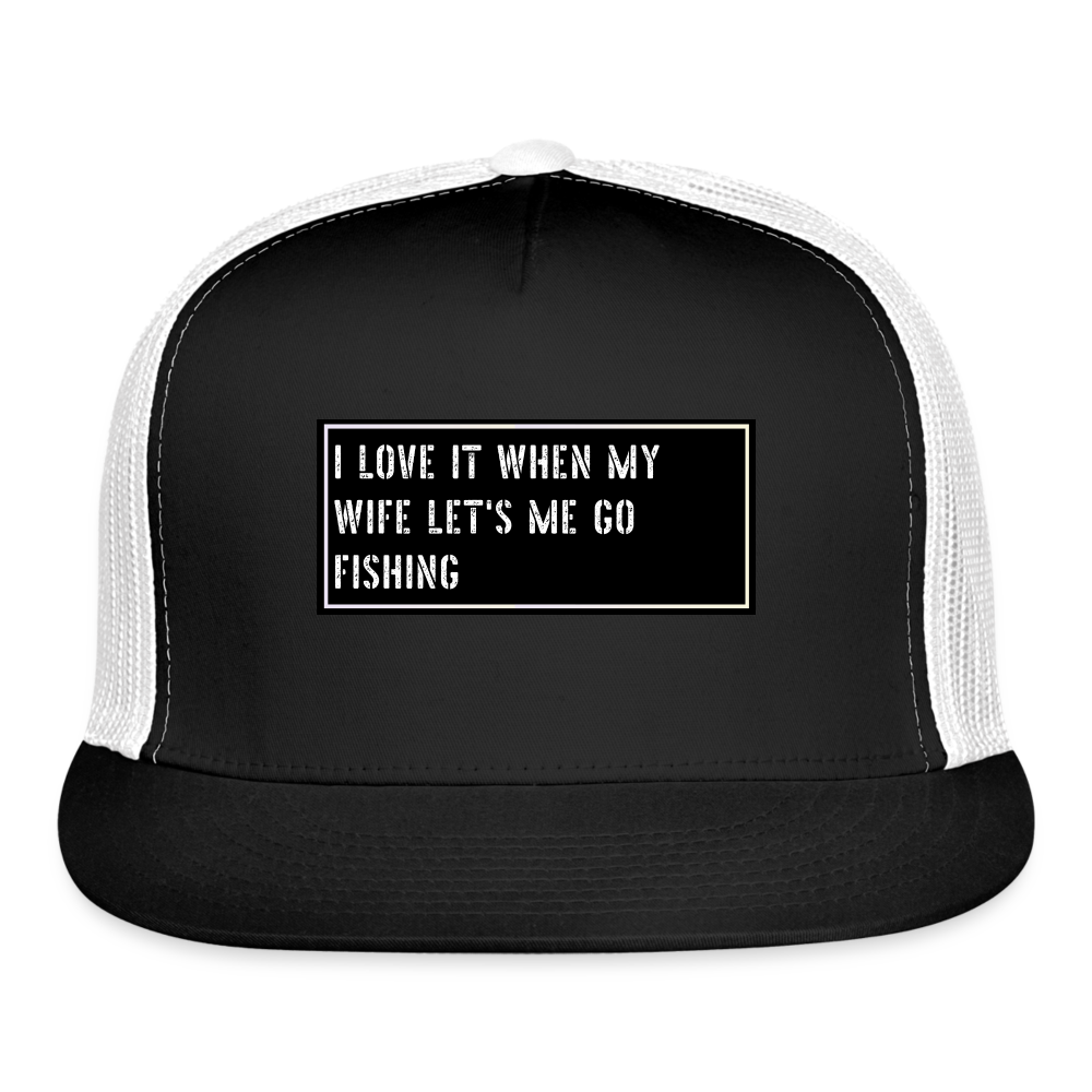 Funny Fish Hat - black/white