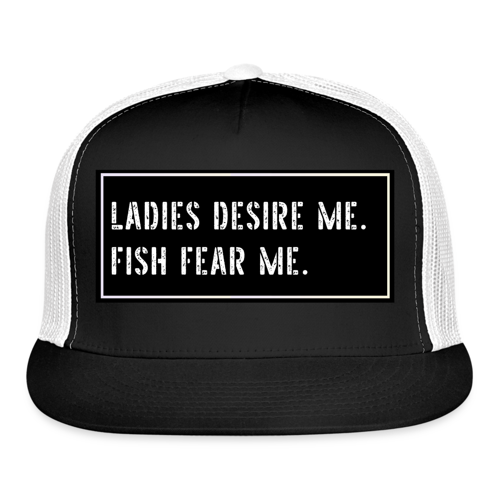 Funny Fish Hat - black/white
