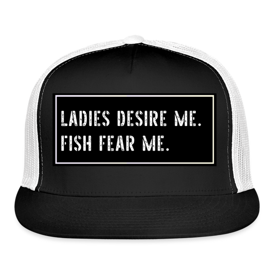Funny Fish Hat - black/white