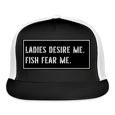 Funny Fish Hat - black/white
