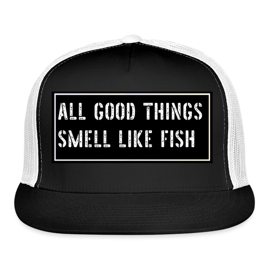 Fishing Cap Funny - black/white