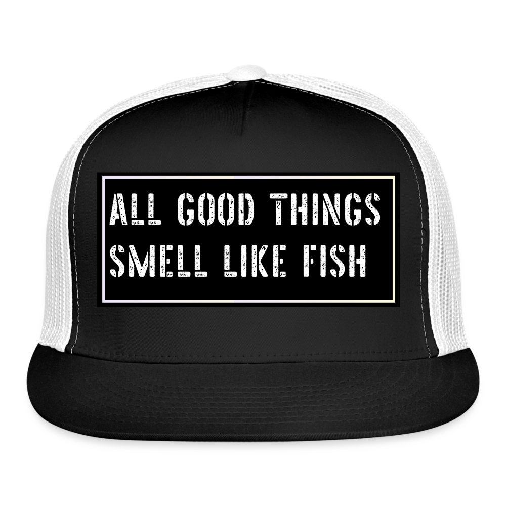 Fishing Cap Funny - black/white