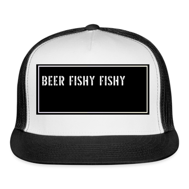 Fishing Hat Funny - white/black
