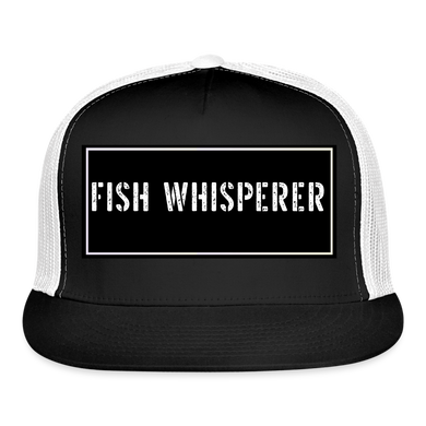 Funny Fishing Trucker Hat - black/white