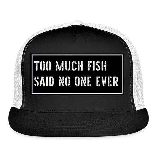 Fishing Trucker Hat Funny - black/white