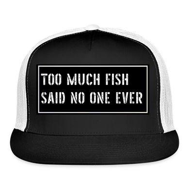 Fishing Trucker Hat Funny - black/white
