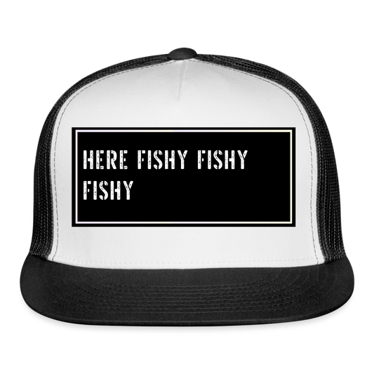 Funny Fish Hat - white/black