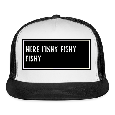 Funny Fish Hat - white/black