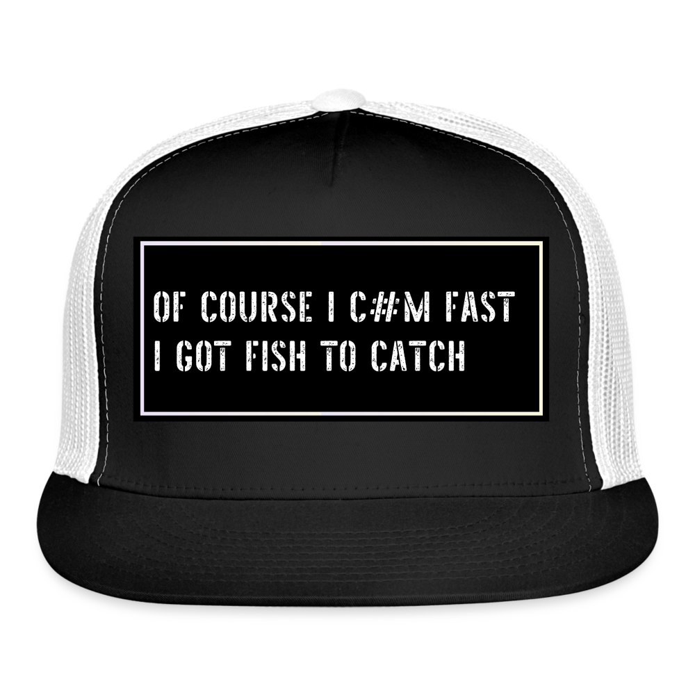 Fishing Hat Funny - black/white
