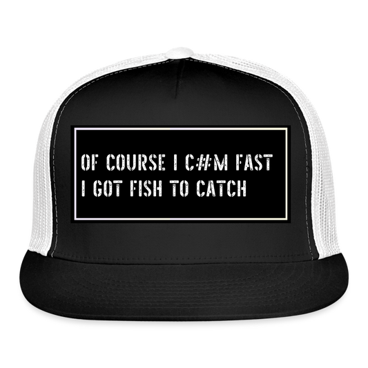 Fishing Hat Funny - black/white