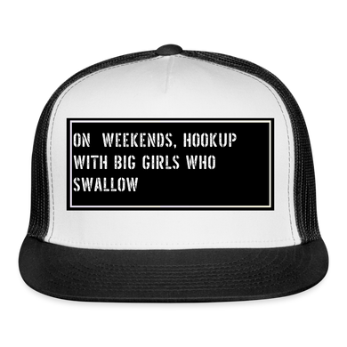 Fishing Hat Funny - white/black