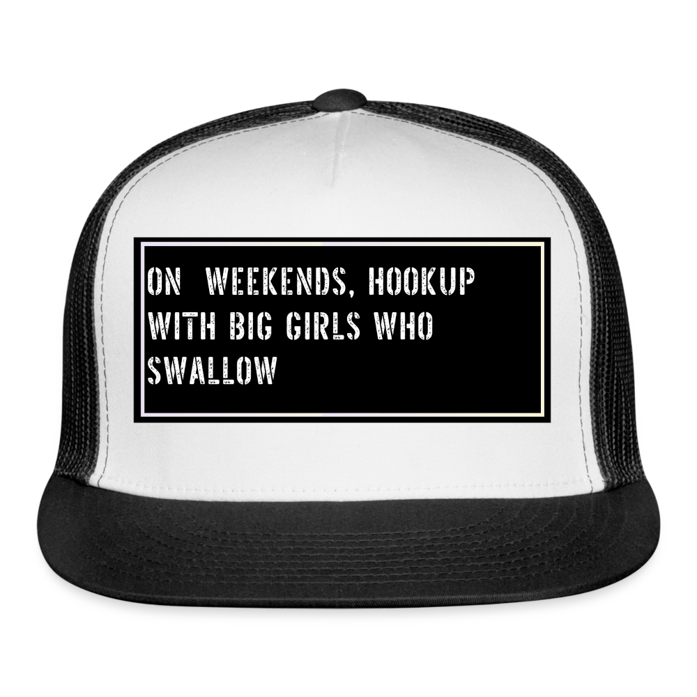 Fishing Hat Funny - white/black