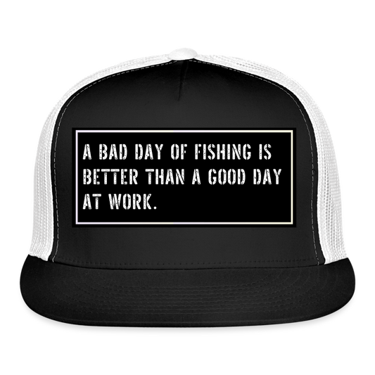 Funny Fish Hat - black/white