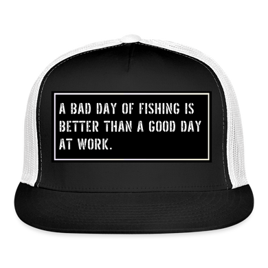 Funny Fish Hat - black/white