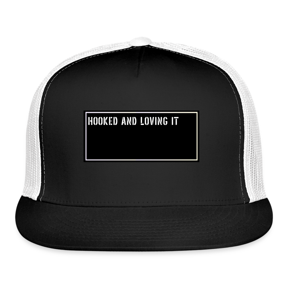 Funny Fish Hat  - Hooked and loving it - black/white