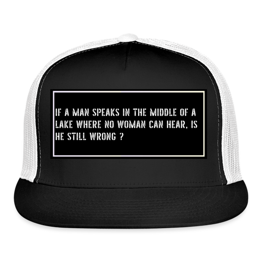 Funny Fish Hat - black/white