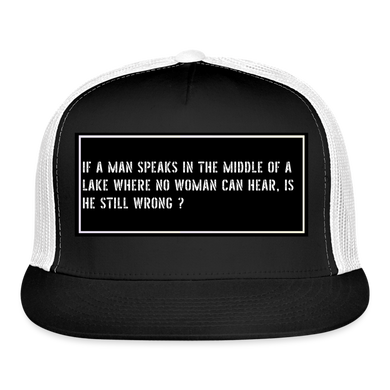 Funny Fish Hat - black/white