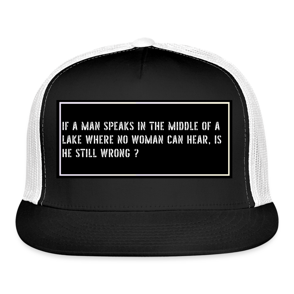 Funny Fish Hat - black/white