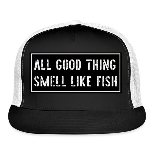 Fishing Hat Funny - black/white