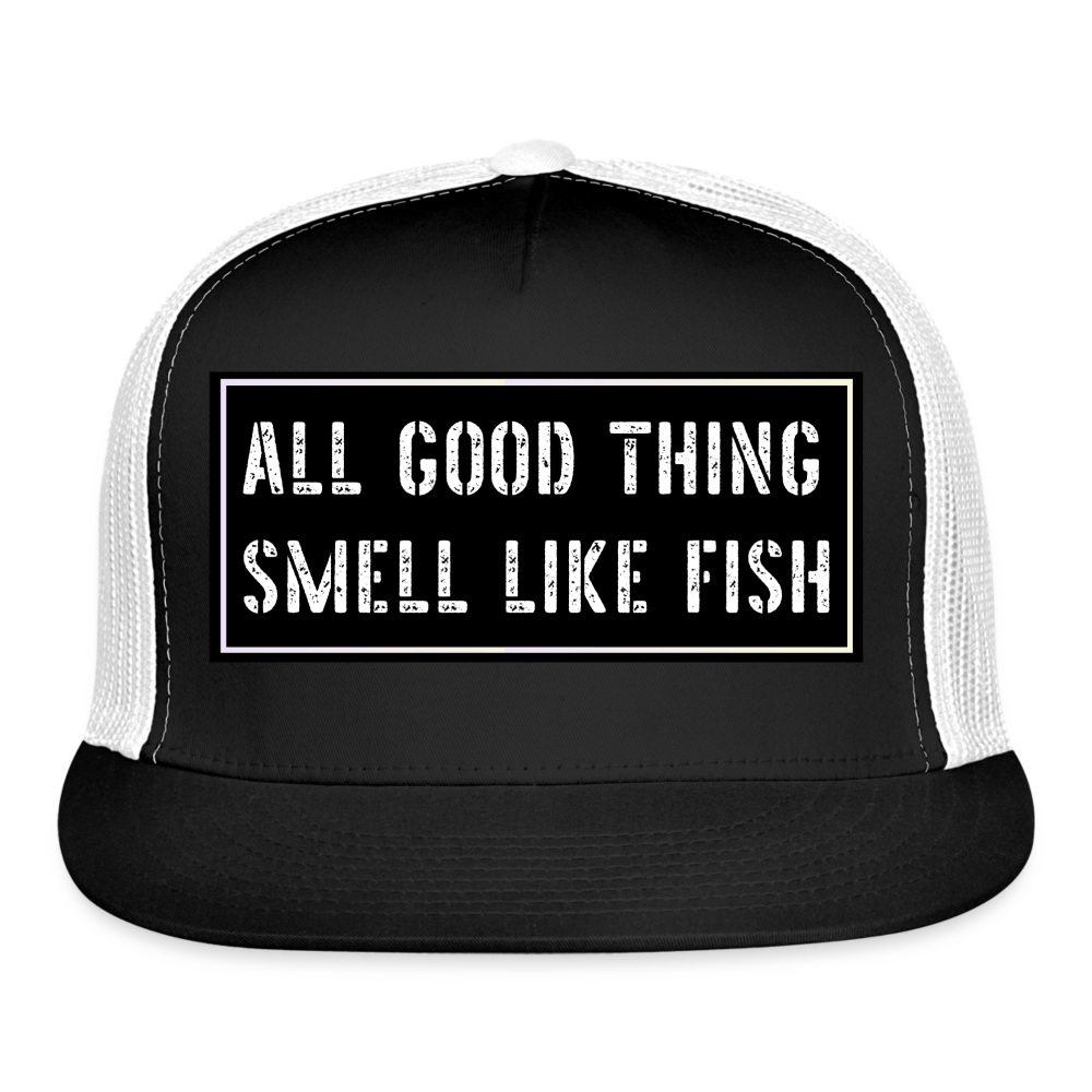 Fishing Hat Funny - black/white