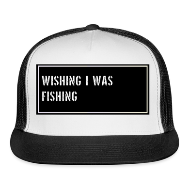 Fish Hat Funny - white/black
