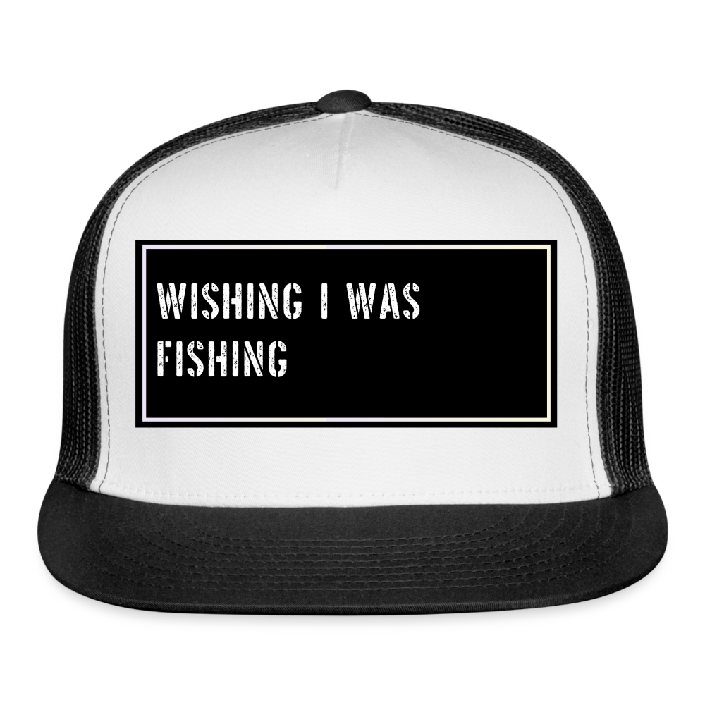 Fish Hat Funny - white/black