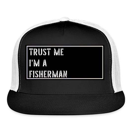 Funny Fishing Hat - black/white