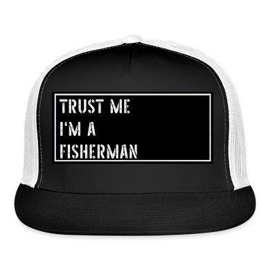 Funny Fishing Hat - black/white