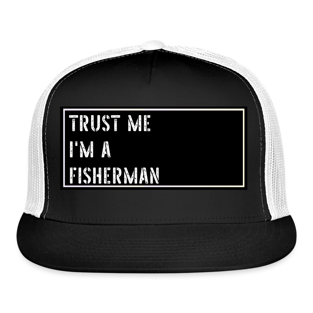 Funny Fishing Hat - black/white