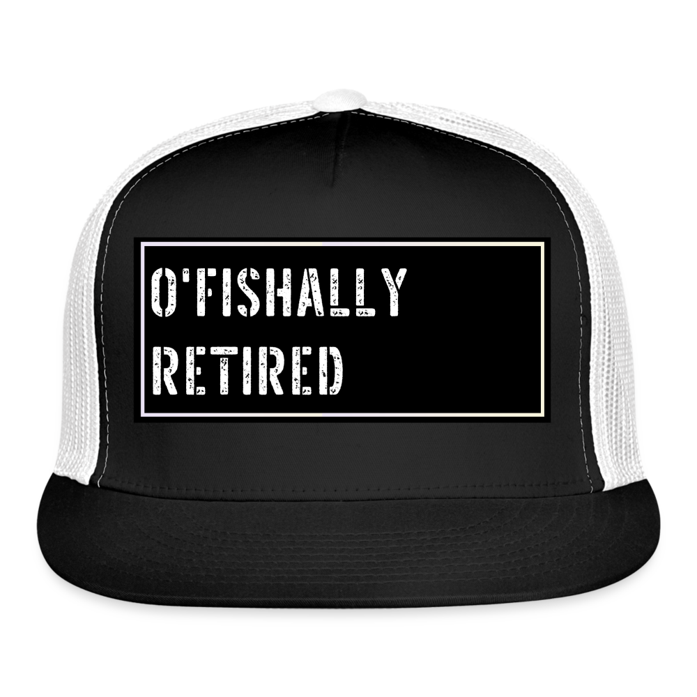 Fishing Hat Funny - black/white