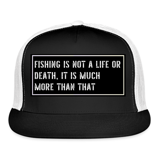 Fishing Trucker Hat Funny - black/white